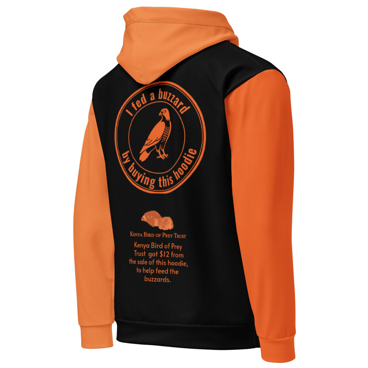 Unisex Allover Print Hoodie, Go feed a buzzard ("Gene", the augur buzzard) - Image 52