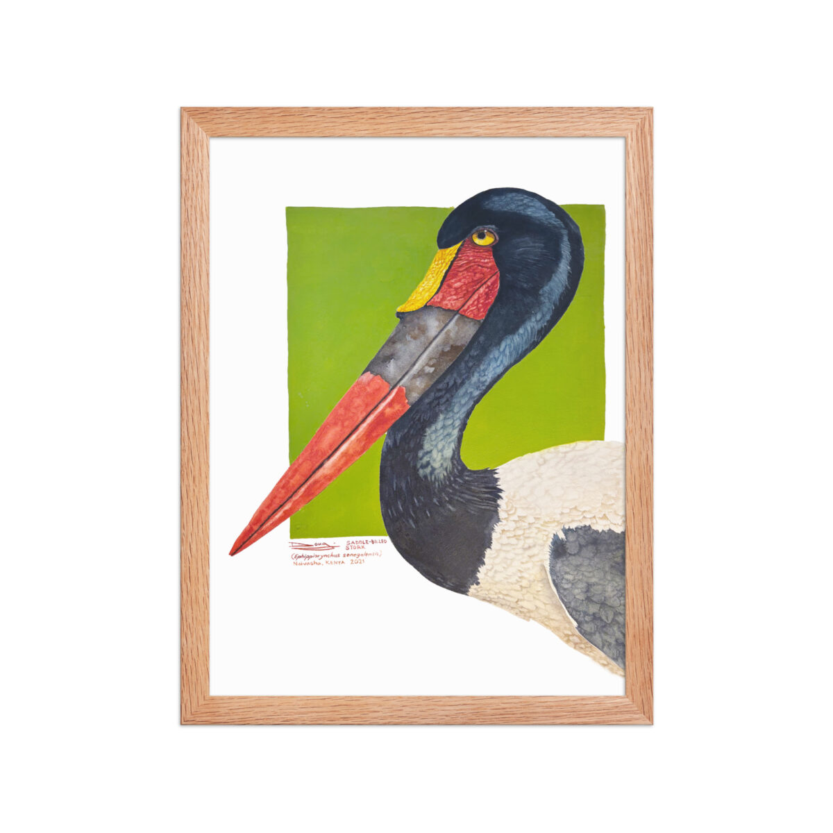 Framed poster, save Lake Naivasha (saddle-billed stork) - Image 10