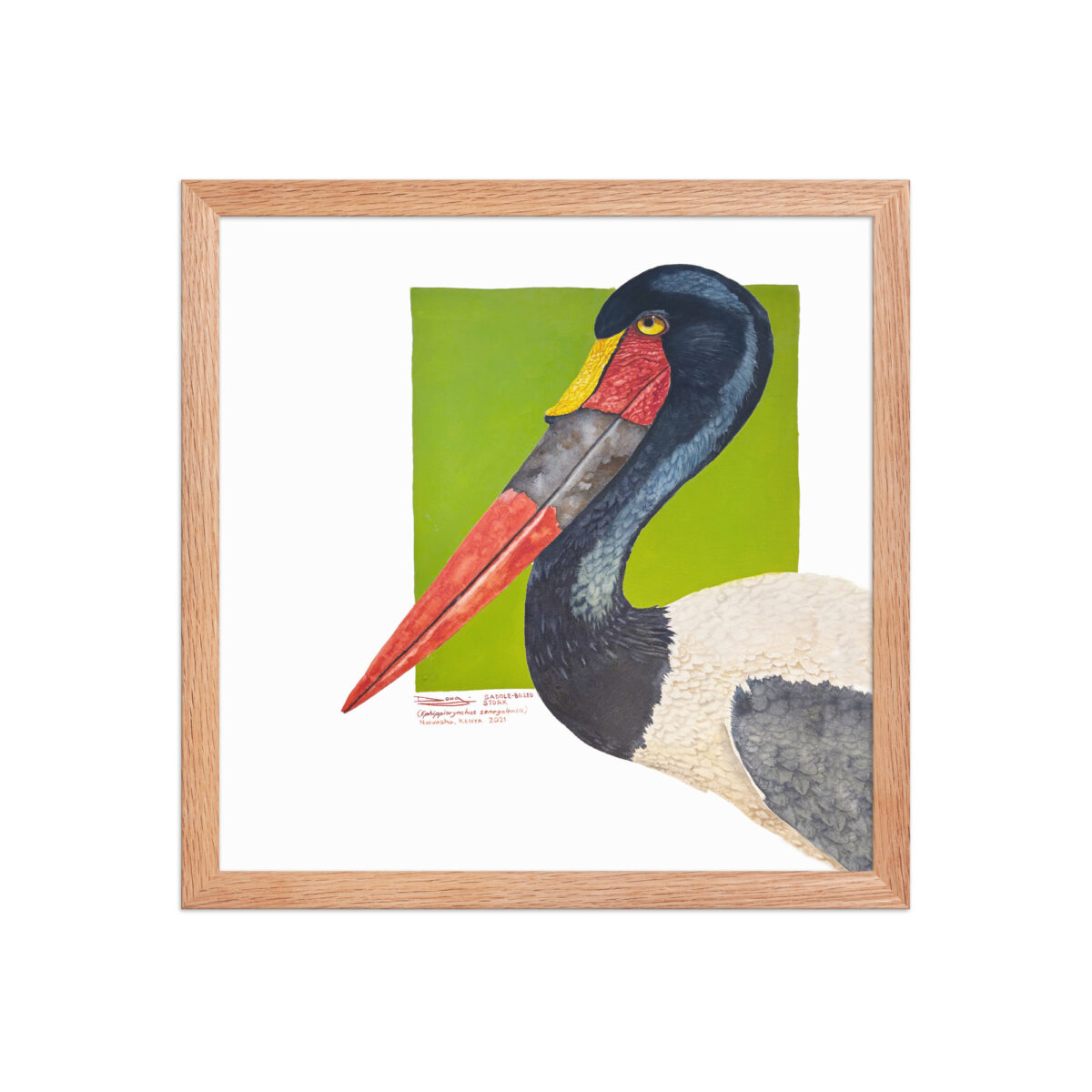 Framed poster, save Lake Naivasha (saddle-billed stork) - Image 12