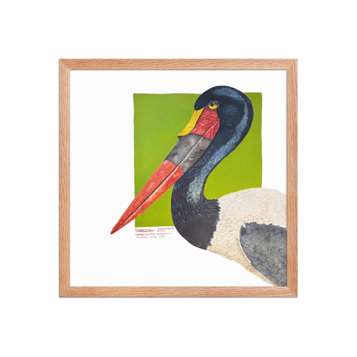 Framed poster, save Lake Naivasha (saddle-billed stork) - Image 13