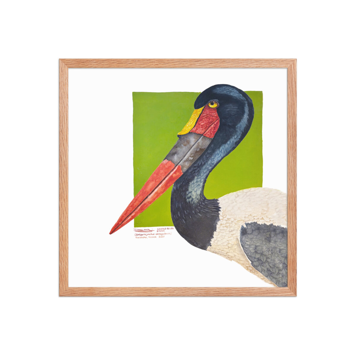Framed poster, save Lake Naivasha (saddle-billed stork) - Image 15
