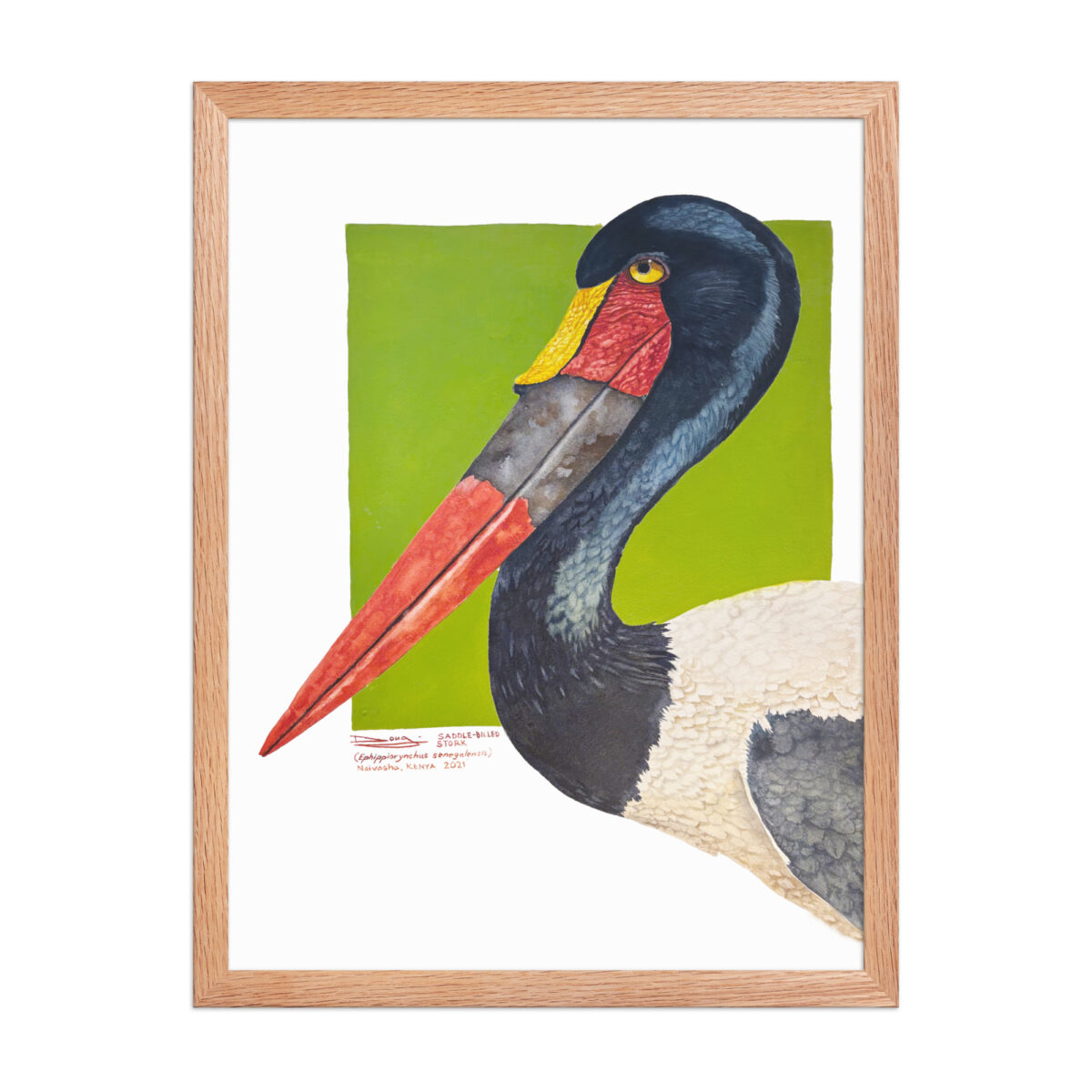 Framed poster, save Lake Naivasha (saddle-billed stork) - Image 16