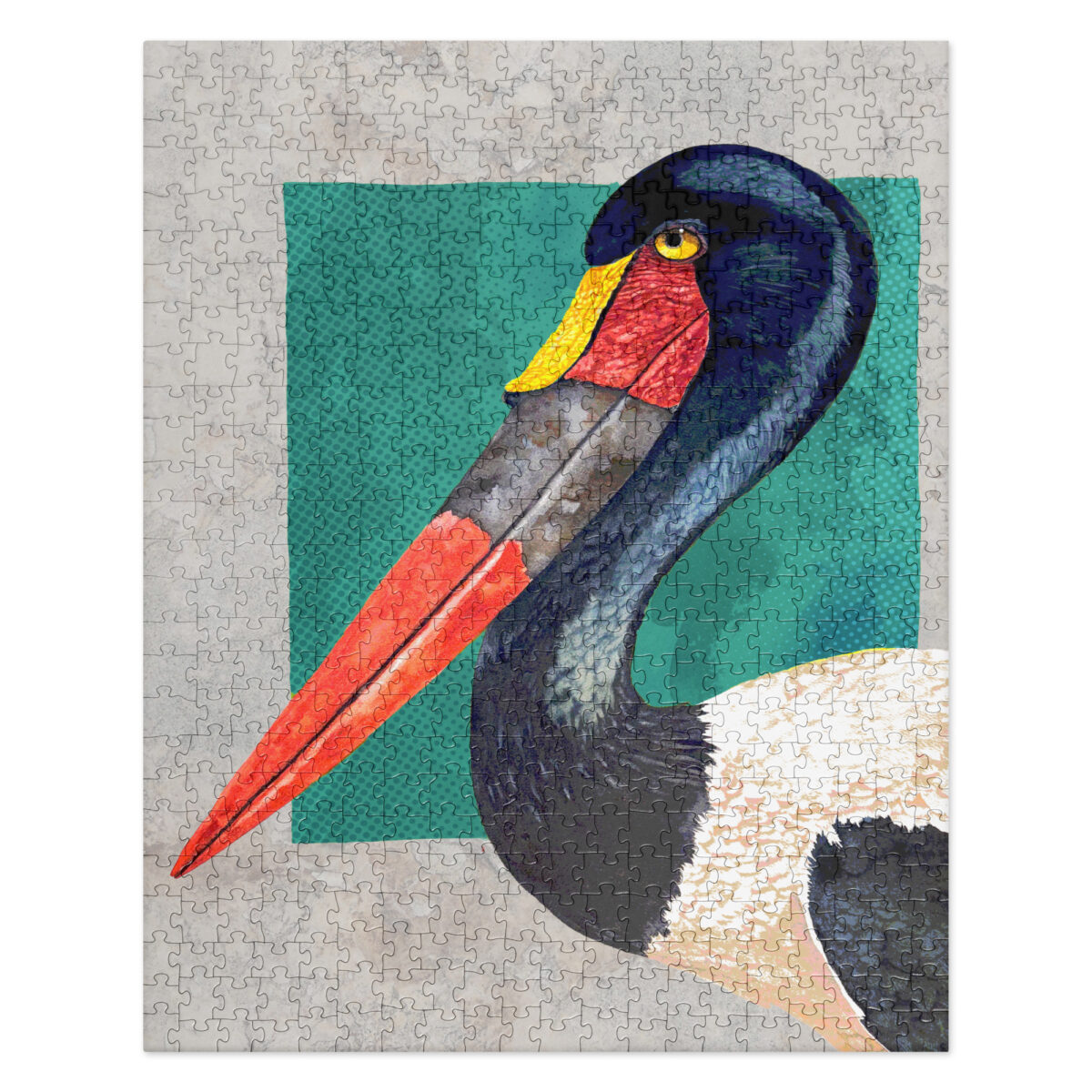Jigsaw puzzle, saddle-billed stork
